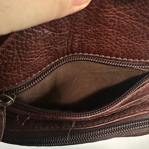 Scully Dark Brown Leather Sling Bag - Picture 13 of 16